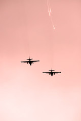Warplanes after attack