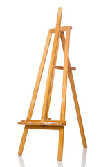 Easel isolated on the white background