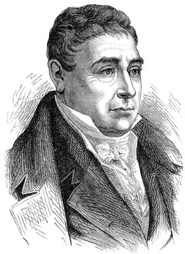 Marquis De Lafayette, Vintage Engraving.