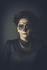 Portrait of woman in disguise for Halloween