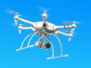 Fototapeta na wymiar Quadrocopter drone with camera