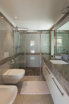 interior of apartment, domestic bathroom