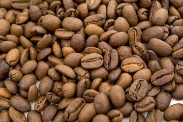Roasted Coffee Beans background texture.