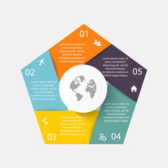 Vector circle arrows for infographic.Can be used for info graphi