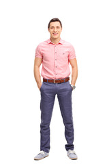 Cheerful young man in casual outfit