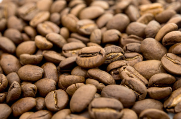 Roasted Coffee Beans background texture.