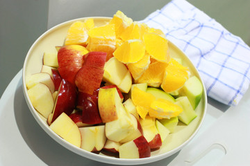 mix fresh healthy fruit