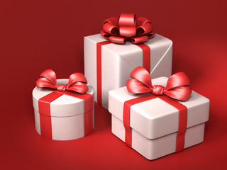 Gift Box Set. 3d rendering