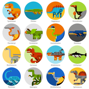 Dinosaur Icons Set
