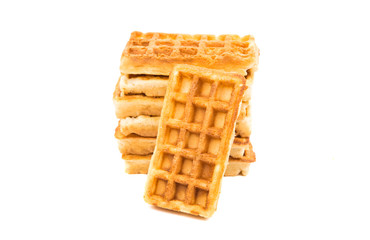 Freshly baked belgium waffles