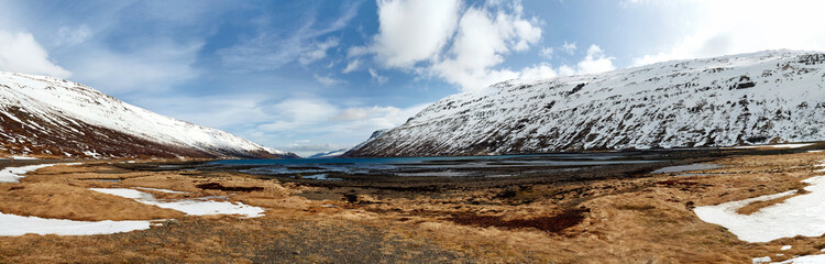 Picturesque mountain Iceland landscape