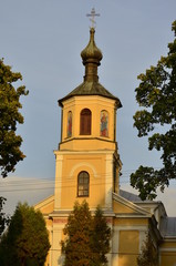 Fototapeta na wymiar Cerkiew Świętej Trójcy (znana też p.w. św. Jerzego) w Tarnogrodzie (lubelskie). Zbudowana w latach 1870-1875 