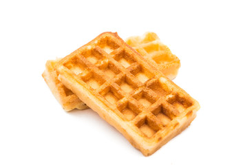 Freshly baked belgium waffles