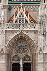 Fototapeta na wymiar St.Matthias church detail Budapest Hungary