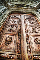 Obraz premium Santa Croce main door in hdr