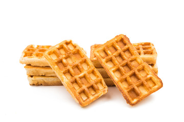 Freshly baked belgium waffles