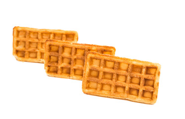 Freshly baked belgium waffles