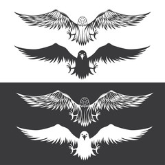 eagles set vector design template