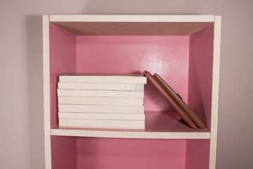  bookshelf pink color