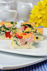 Vegetable omelet with spinach