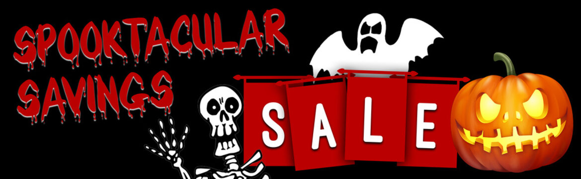 halloween sale deals web banner