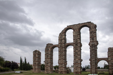 Antiguo acueducto romano de los Milagros de M&eacute;rida, Espa&ntilde;a