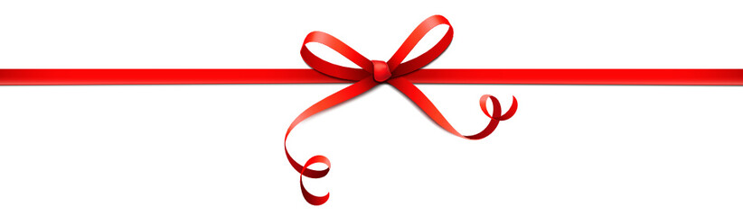 Rotes Schleifenband (Kringel) - mittig