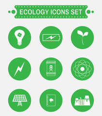 Ecology logo vector icon set.