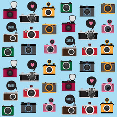 Seamless pattern with photo camera icons. - 92874294