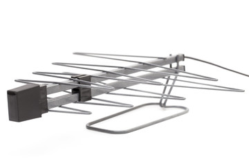 Fototapeta premium Antenna TV on the white background