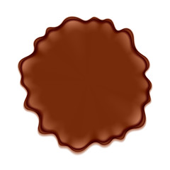 Brown blotch isolated on white background.