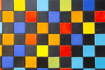 Colorful brick wall background