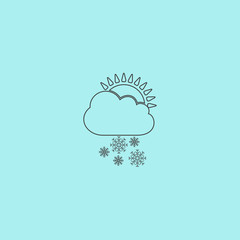 cloud snow sun icon