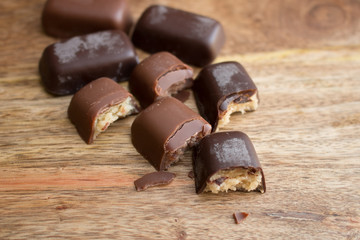 Chocolate covered marzipan 