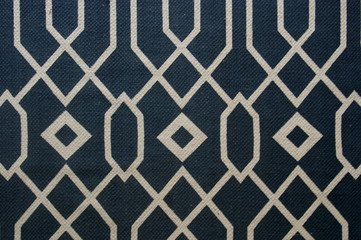 Blue and white geometric pattern