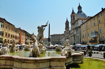 Neptunbrunnen auf der Piazza Navona, Rom