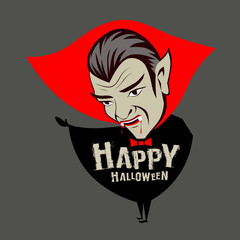 Vector Count Dracula halloween vampire character design