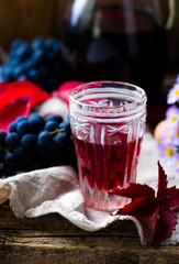 young wine in a vintage glass