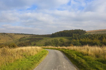 country road with scenic valley