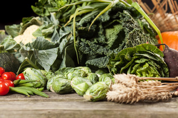 Assortment of green vegetables