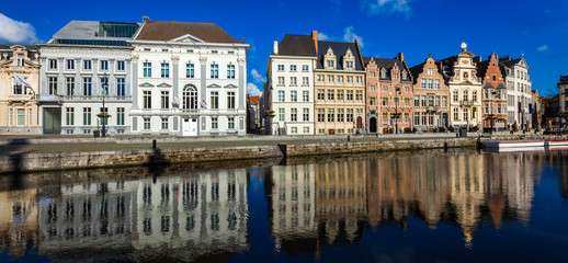 Ghent canal. Ghent, Belgium