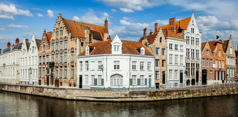 Bruges medieval houses and canal, Belgium