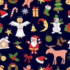 pattern of the christmas symbos