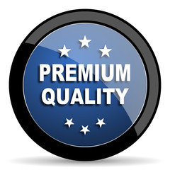 premium quality blue circle glossy web icon on white background, round button for internet and mobile app