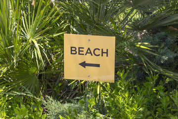 Beach sign