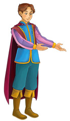 Fairytale cartoon character - prince - illustration for the children