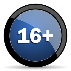 Fototapeta premium adults blue circle glossy web icon on white background, round button for internet and mobile app