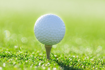 Close-up of golf ball.