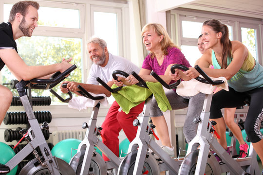 Spass beim Spinning