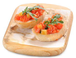 bruschetta with salmon